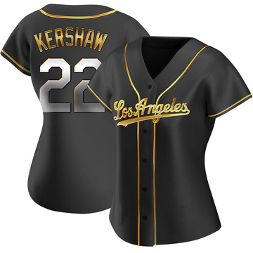 Men's Los Angeles Dodgers Clayton Kershaw Nike White/Gold 2021 Gold Program  Authentic Player Jersey