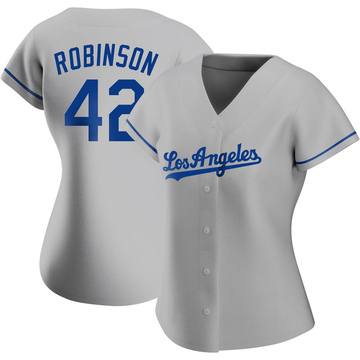 Men's 1955 Los Angeles Dodgers #42 Jackie Robinson Replica White