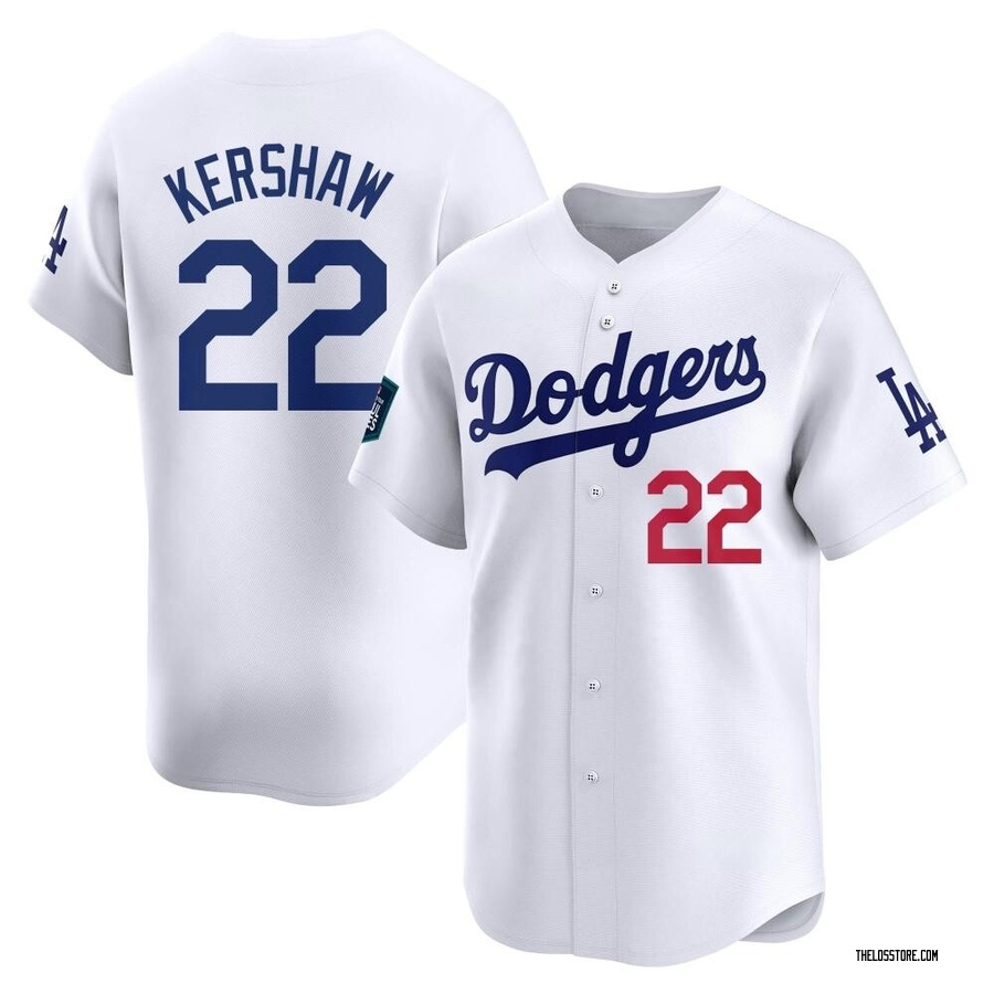 White Limited Clayton Kershaw Youth Los Angeles Dodgers 2024 World Tour