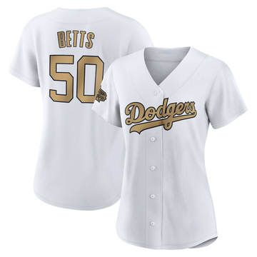 Mookie Betts Los Angeles Dodgers Nike Women's 2021 Gold Program Replica  Player Jersey - White/Gold